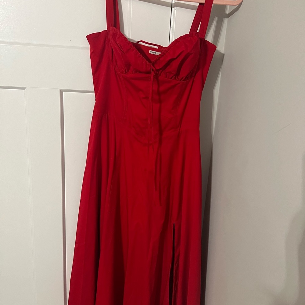 House of CB Red Midi Corset Dress - Picture 7 of 9